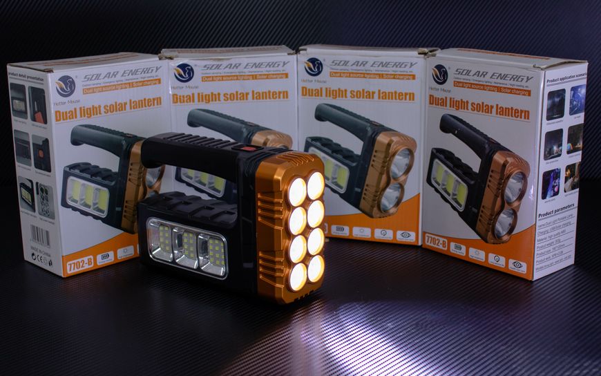 Світлодіодний акумуляторний ліхтар Dual Light Solar Lantern 7702-A + Powerbank CN21263 фото