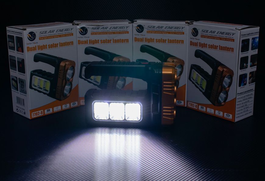 Світлодіодний акумуляторний ліхтар Dual Light Solar Lantern 7702-A + Powerbank CN21263 фото